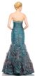 Two Tone Mermaid Style Shirred Strapless Prom Dress  back